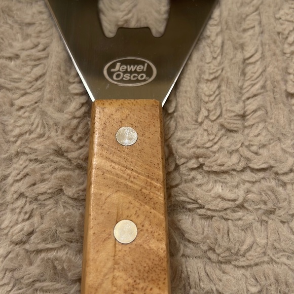 Jewel Osco bbq grill spatula tool bottle opener wooden handle  New - Picture 12 of 16